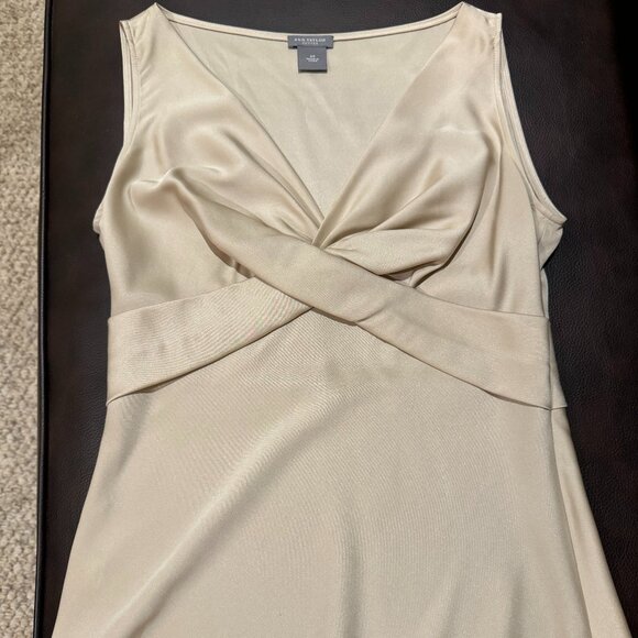 Champagne tailored Ann Taylor blouse - Picture 1 of 6